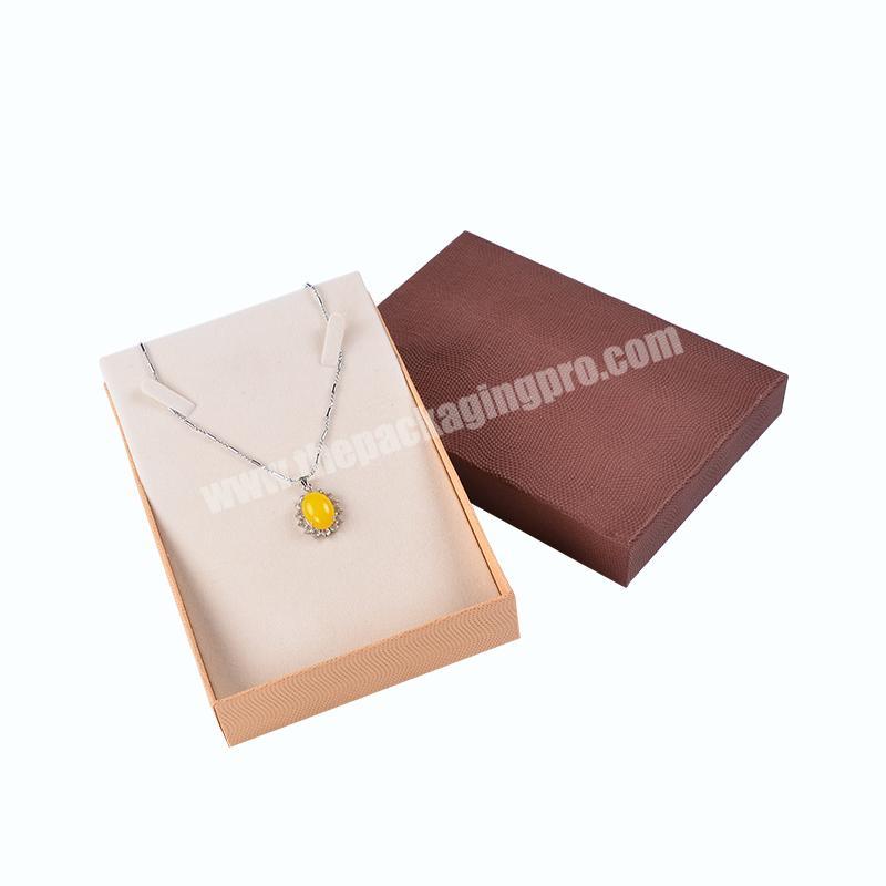High-end kids square personalized design paper packaging set jewelry box necklace