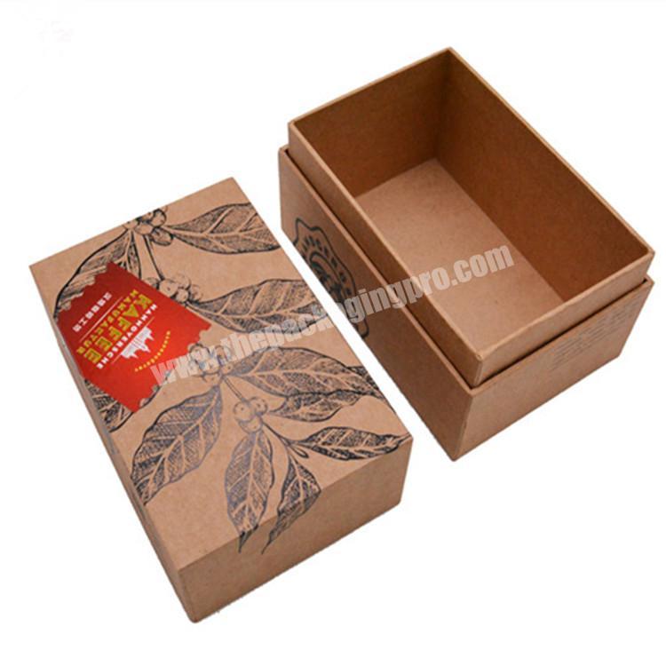 Custom ECO recycled kraft paper rigid gift box with lid
