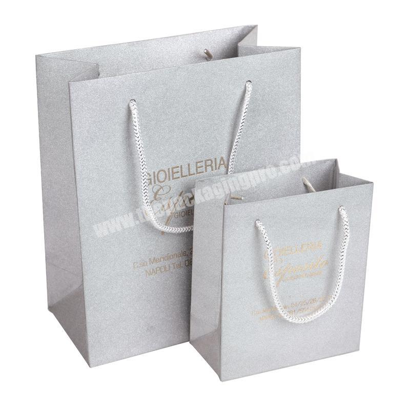 Cotton rope handle custom printed paper bags with own logo