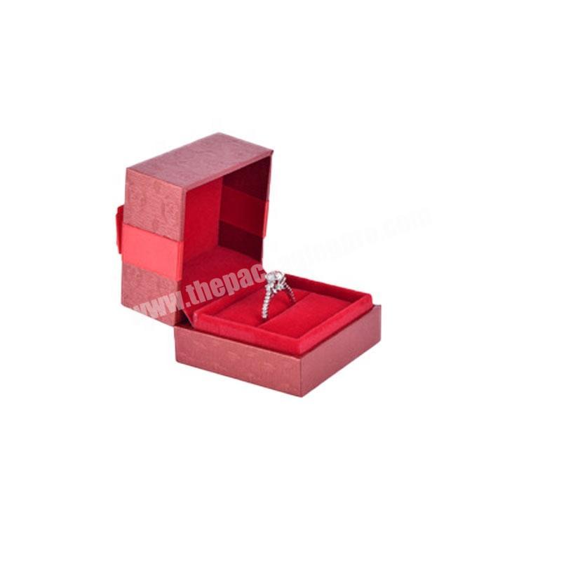 Luxuty' Wholesale lxuury jewellery boxes high end luxury creative jewelry packaging ribbon bow ring box