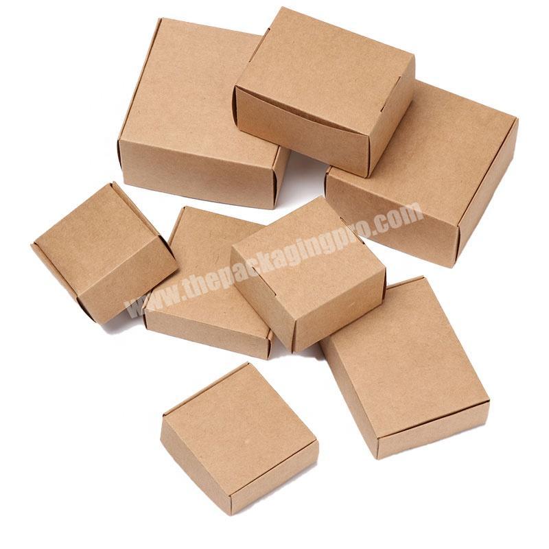 luxury brown cardboard jewelry_boxes gift customized jewelry kraft  packaging paper boxes