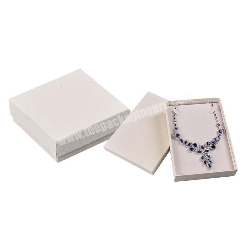 custom made Design gift paper jewellery boxes rustic white paper jewelry box