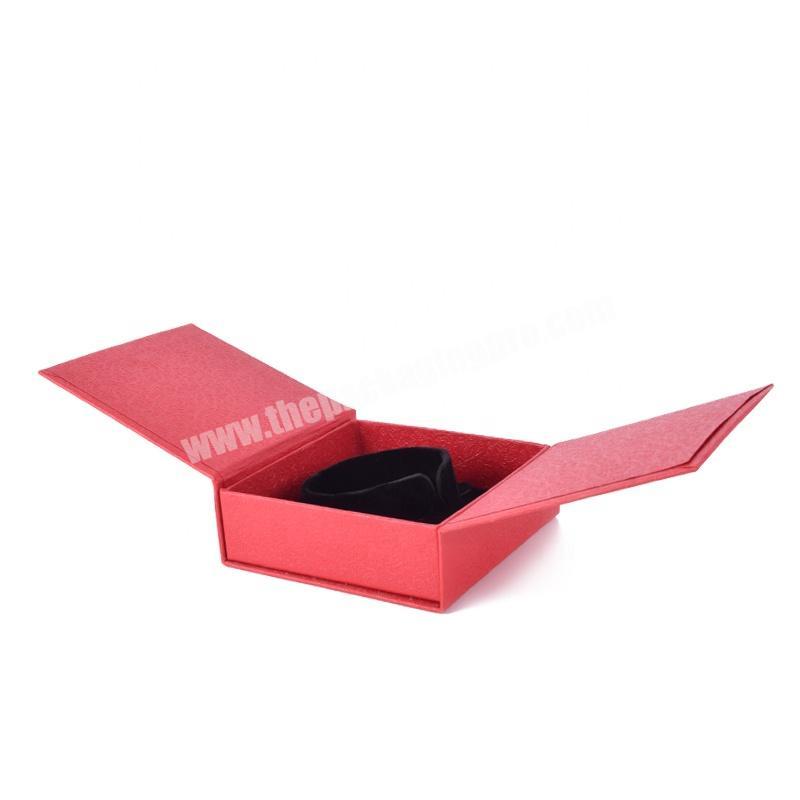 book box shape paper custom logo printed red paper packimg small box black glitter paper box