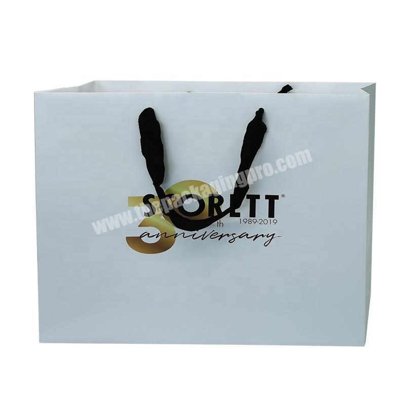 White Packing Paper Bags Large For Clothes With Logo Print Customizable Company Packaging