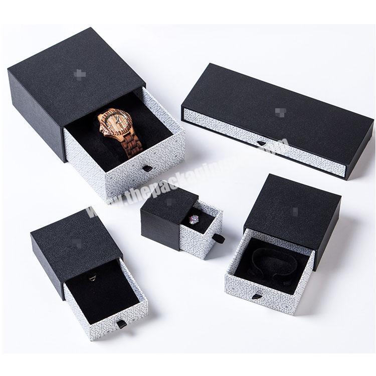 High quality Fashion Fine Cardboard Jewelry Jewelry Ring Drawer Gift Box With Logo