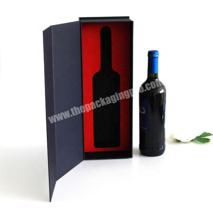 luxury single glass wine accessories gift set  packaging cardboard gift box with foam insert