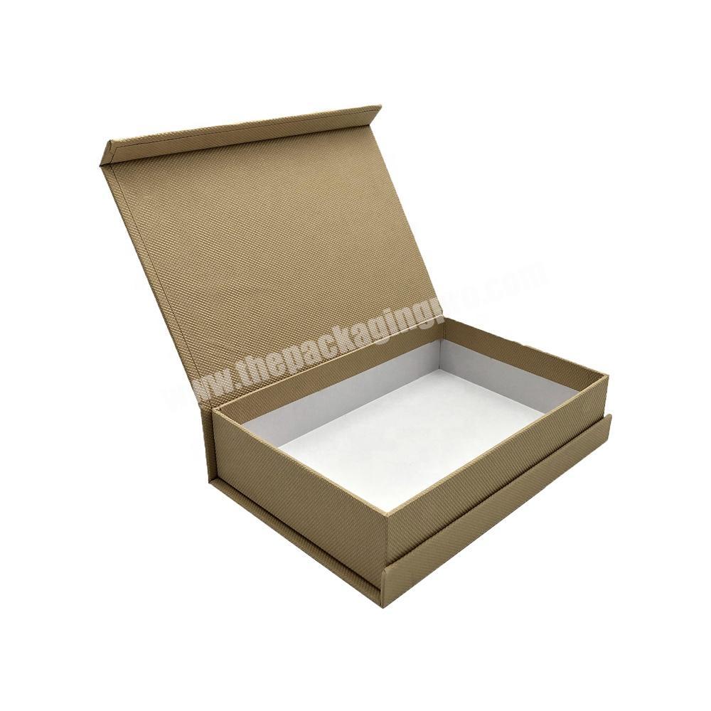 Retail In Stock Magnetic Present Packaging Paper Box Gold for Socks Necktie