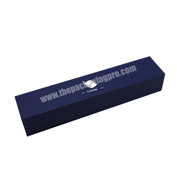 High Quality Book Shape Rectangle Box Royal Blue Luxury Custom Logo Cardboard Packing Paper Jewelry Watch Gift Box With Magnet