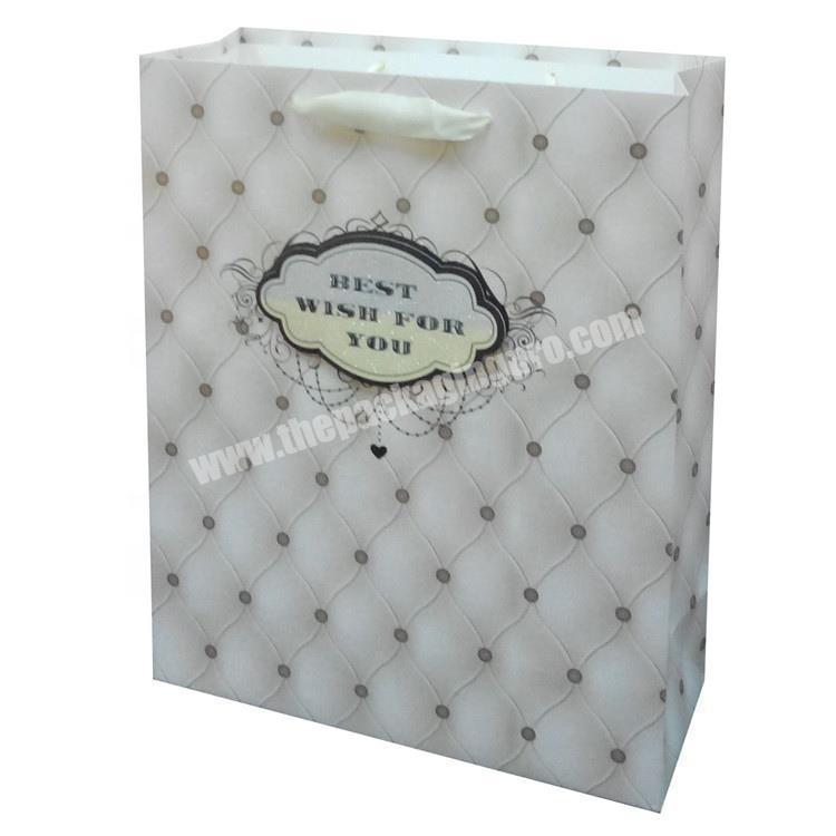 New design Contracted Heavy-Duty Square Bottom Christmas Paper Bag With Character