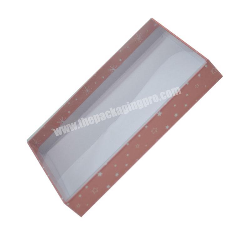 wholesale customized PVC  paper box Clear Lid Paper Transparent Custom Gift Box with high quality