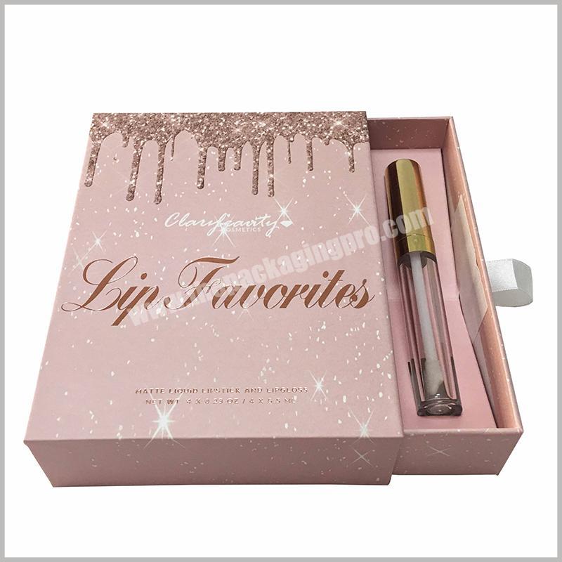 Customized Printed Beauty Cosmetic Box for Lip Gloss Box Sets