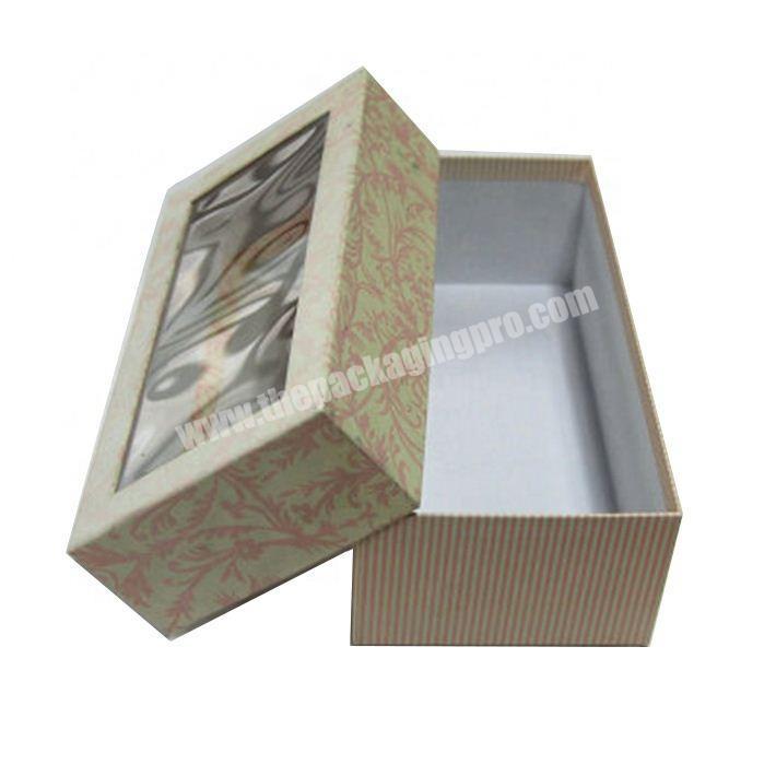 Custom Luxury Desgin Top Lid  Gift Box with Clear PVC Window