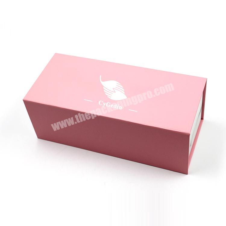 Small Pink Folding Magnetic Closure Gift Box Gift Packaging Box Hair Wags Cardboard Paper Beauty Packaging Cygedin Accept CN;GUA