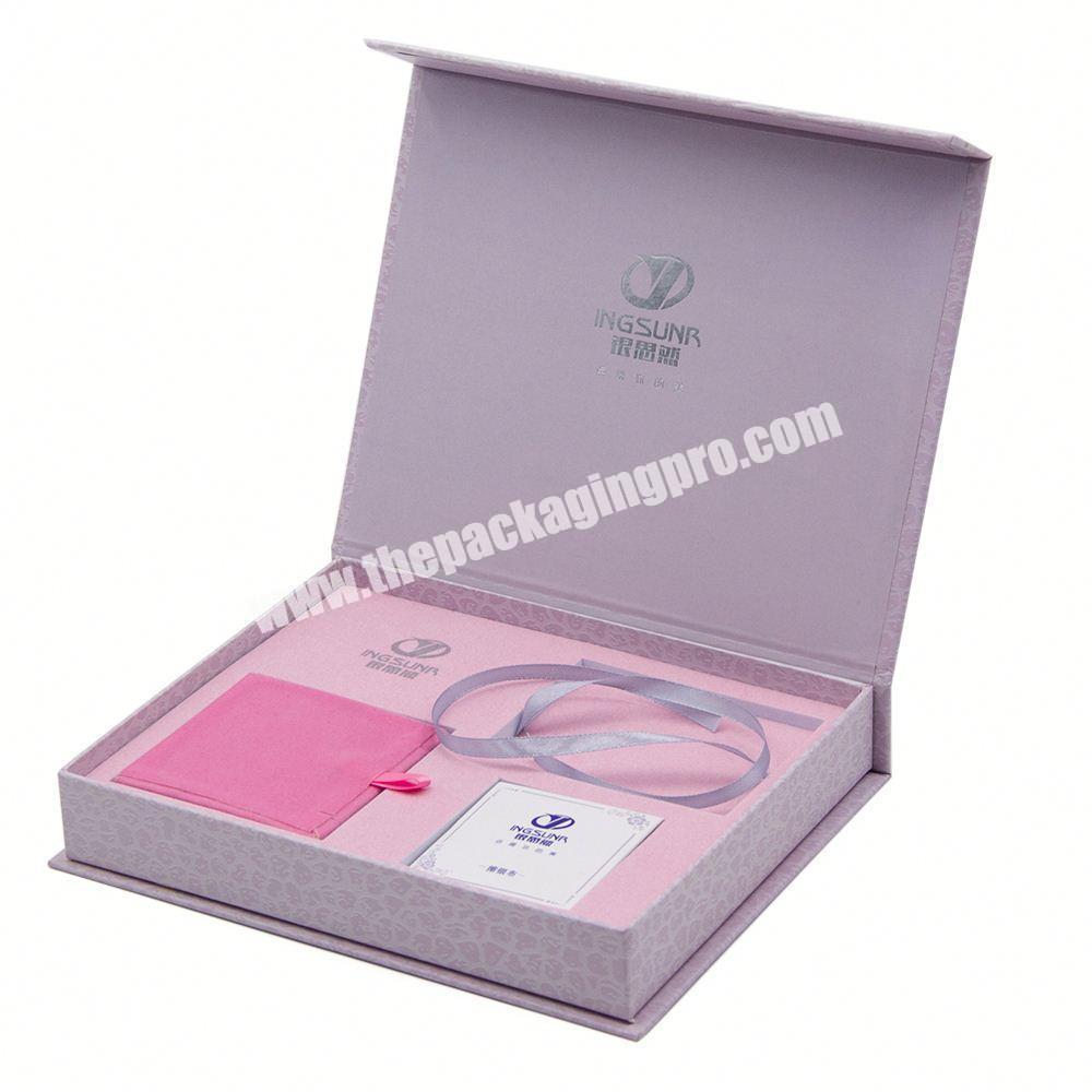 custom logo luxury cardboard foam insert paper jewelry packaging  box