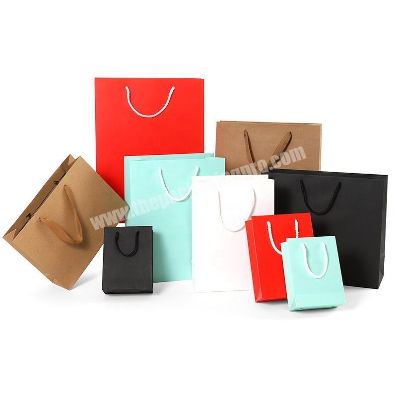 Promotional OEM Eco Friendly Paper Carrier Bags Assorted Colors Store Shopping Bag With Handles