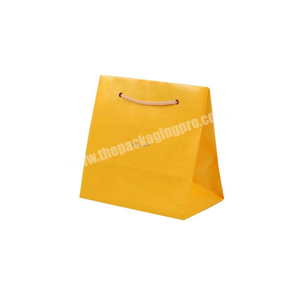 Fancy Custom Printed Kraft Carry Packaging Paper Bag for Food With Handle