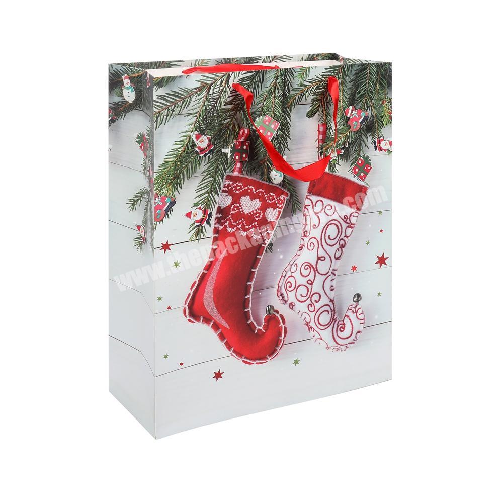 BSCI Promotional Elegant Gift Packaging Christmas Paper Gift Bag