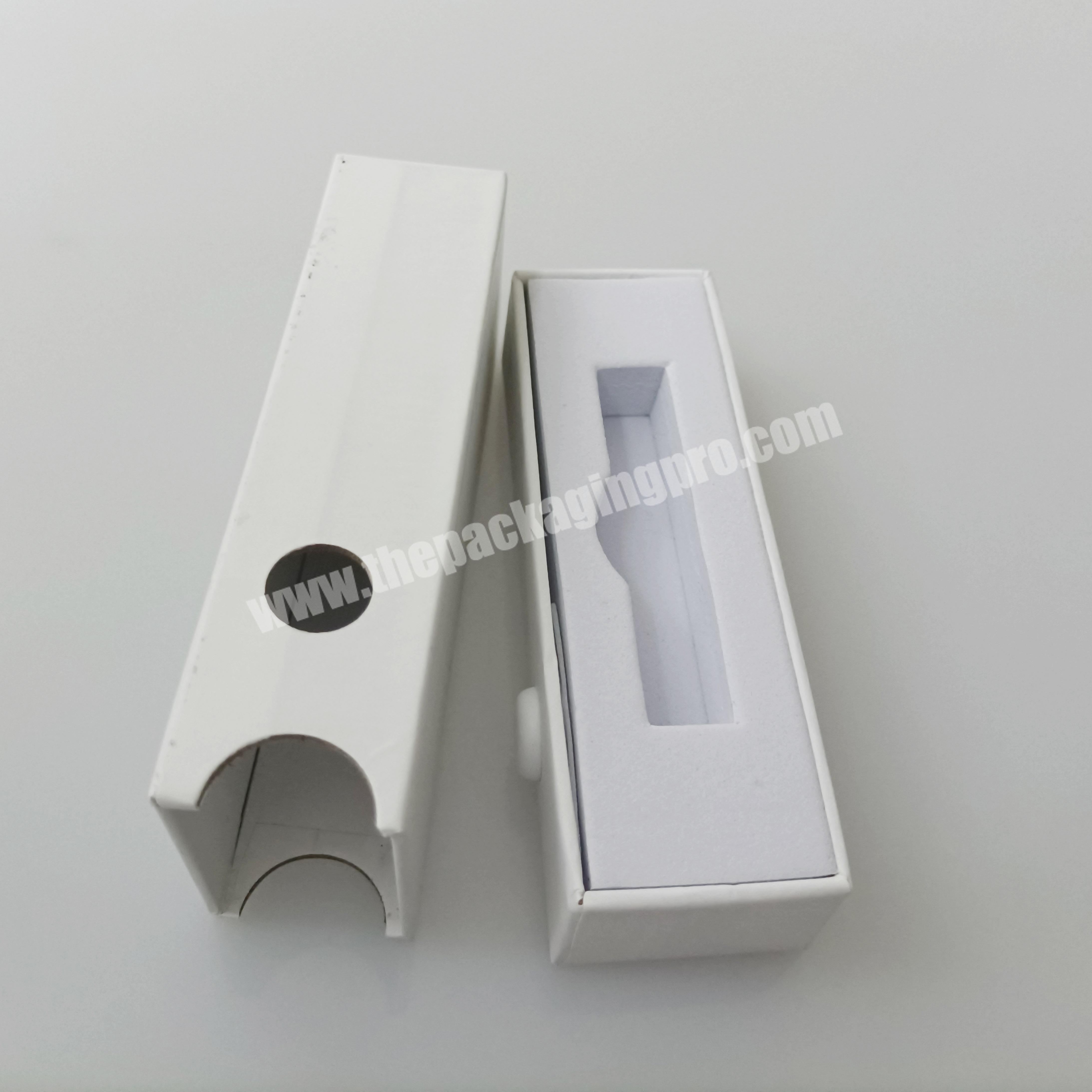 Certified Plastic Button Lock Child Proof Cigarette Packaging Child Resistant Paper Box for Oil Cartridge, Prerolls Joints