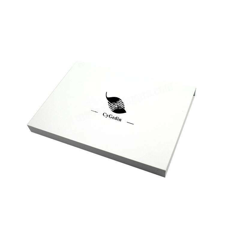 High Quality White Book Shape T-shirt GIft Box Custom Logo Apparel Cardboard Paper Packaging Box For T-shirt