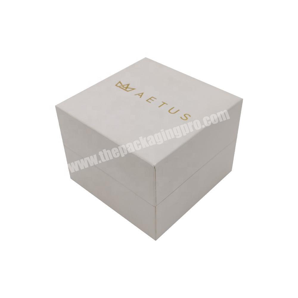 OEM White Valentine Watch Gift Box Packaging Paper Luxury With Logo