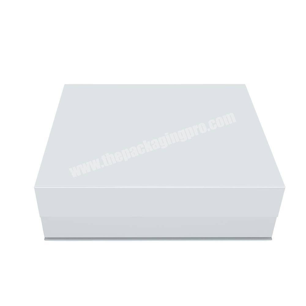 Factory Custom White Magnetic Plain White Gift Matte Box Plain Packaging Box Magnetic Gift Box