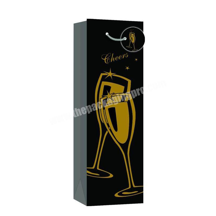 Eco-friendly Simple Design Durable Custom Wine Packing Paper Gift Bags