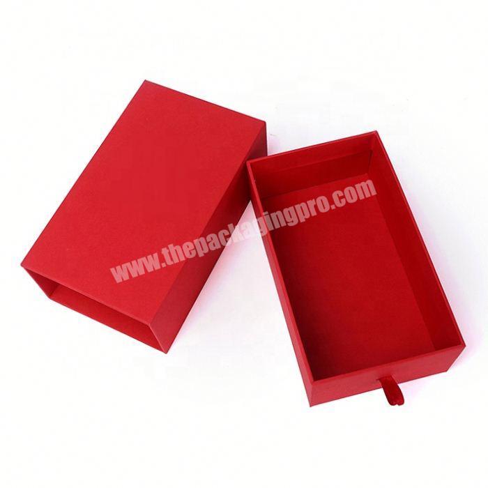 Customized Red Slide Open Box/Slide Box Packaging/Drawer Gift Box Wholesale