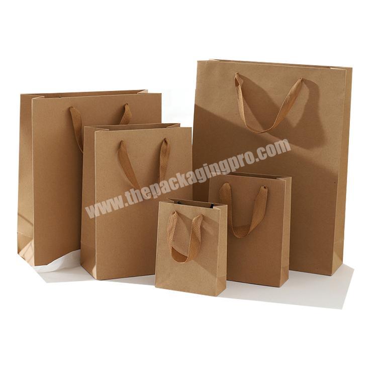 Reusable Kraft Brown Packaging Paper Bag, Brown Kraft Paper Bag For Food Bag
