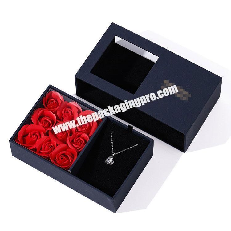 Wholesale high quality Custom Paper Foldable Flower Gift Box With Window