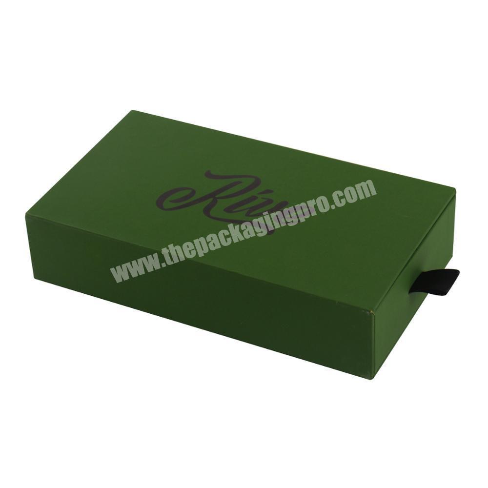 Fashion Custom High Quality Hard Rigid Cardboard Slide Krafr Paper Gift Packaging Box Drawer Gift Boxes For Perfume Doggy Belt
