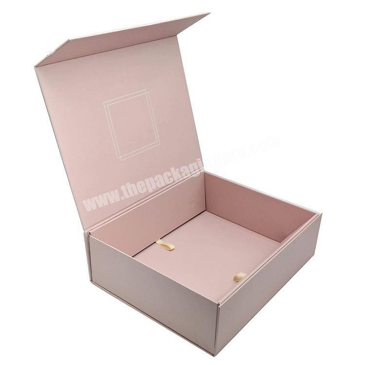 Custom Recyclable Cardboard Shoes Clothes Packaging Large Foldable Magnetic Gift Box