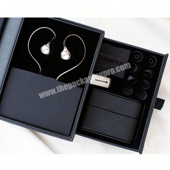 2019 Hot sale paper gift magnetic box for earphone packaging USB packaging