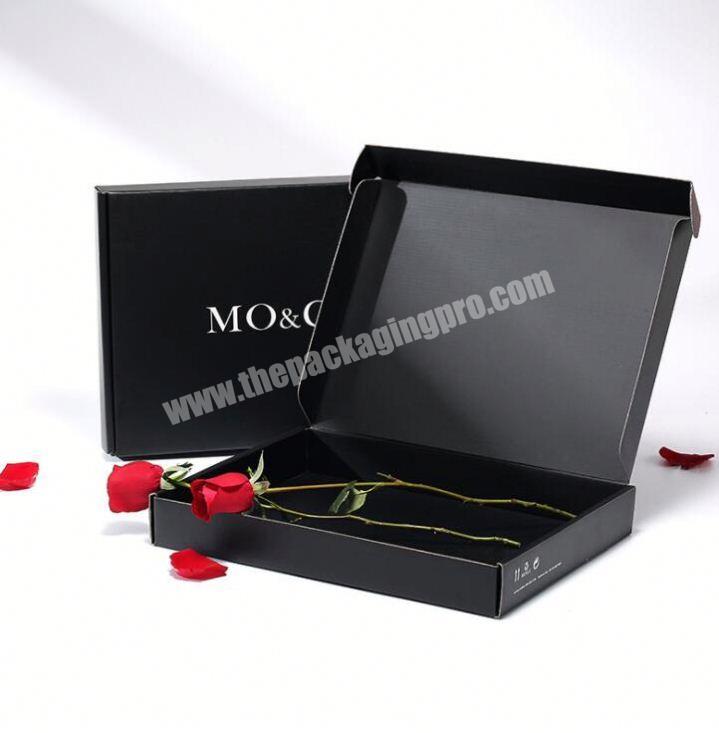 Custom Luxury black matte pure paper cardboard hot gold stamping box