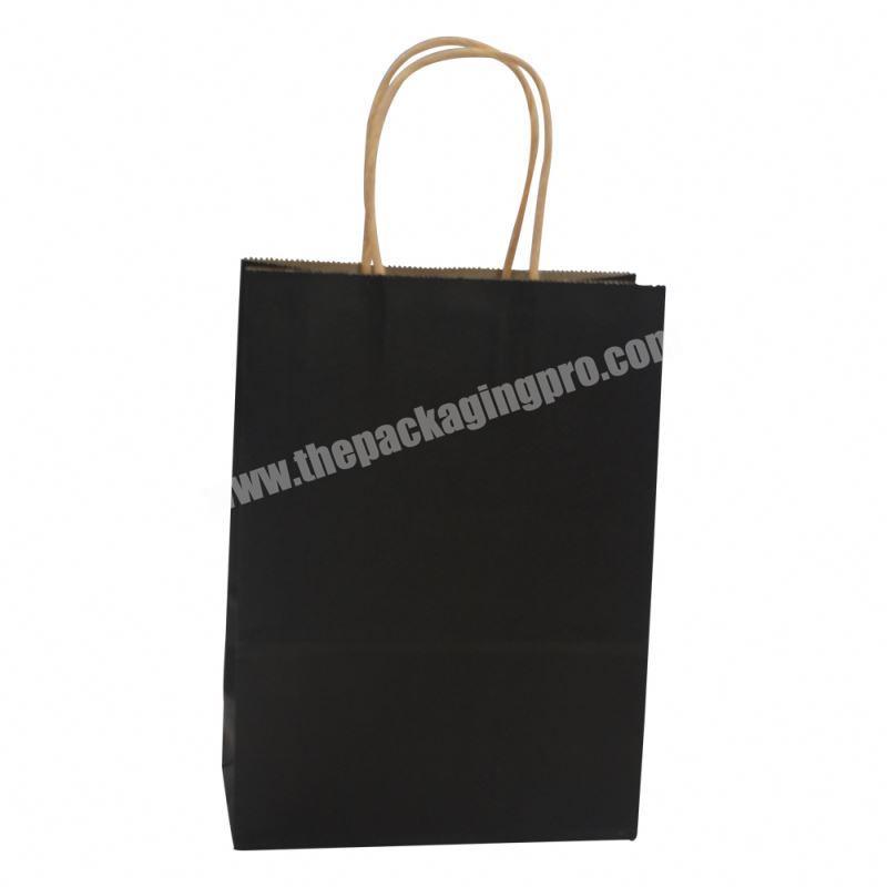 Latest product kraft paper bag packaging customizable black kraft bag