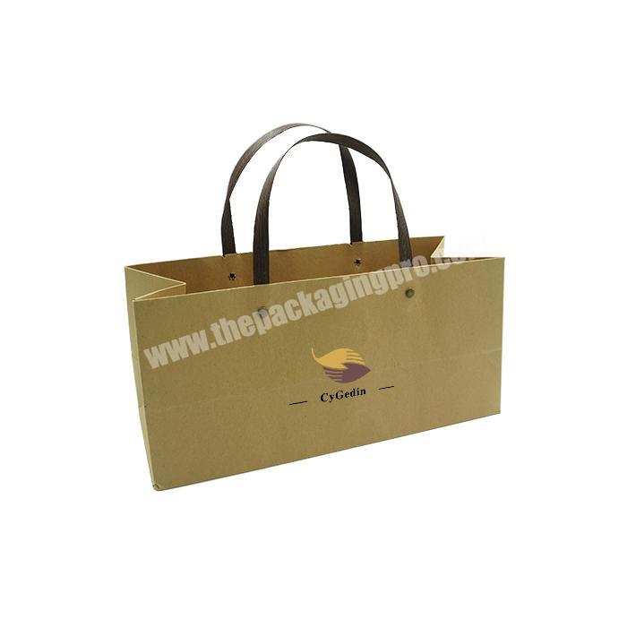 High Quality Bolsas De Papel Kraft Handle Bag Recyclable Fancy Printed Eco Friendly Paper Bag