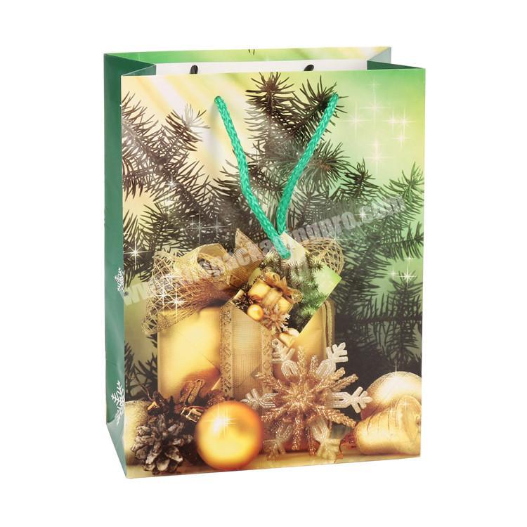Top Quality Christmas Party Luxury Reusable Decorative Paper Gift Bags With Handles