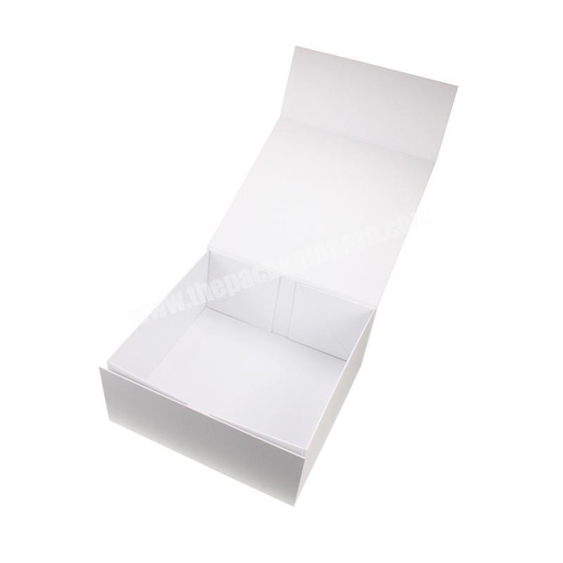 Customise Recyclable Large White Collapsible Luxury Magnetic Gift Boxes