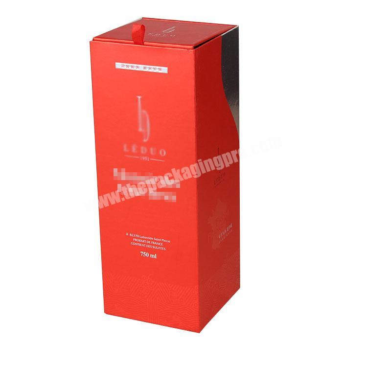 wholesale Foldable Folding Luxury Wine Gift Box, Magnet Folding Box With Ribbon Luxury Gift