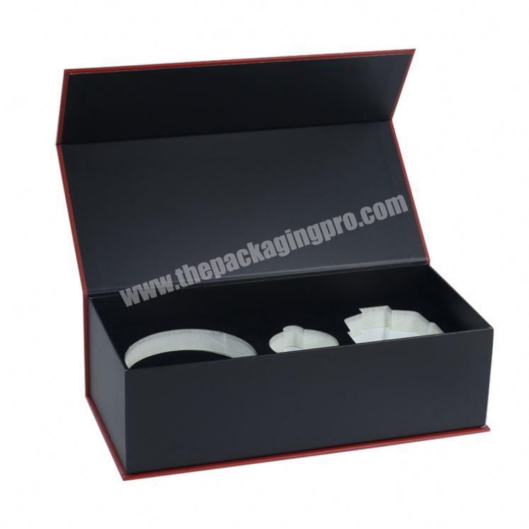 Custom logo rigid cardboard paper packaging boxes with foam insert