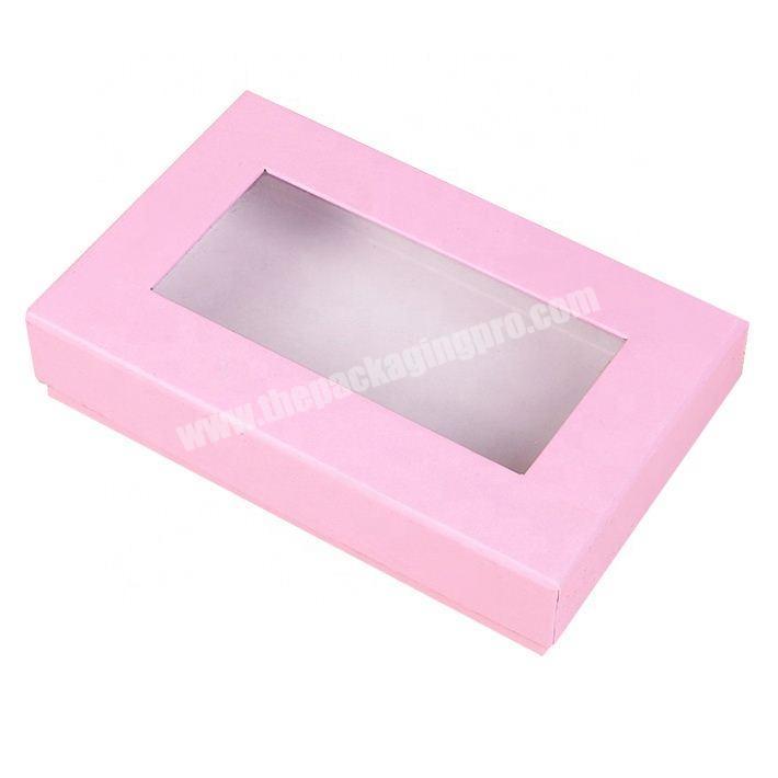 Pink Top Lip Gift Box Packaging Box with Clear PVC Window Wholesale