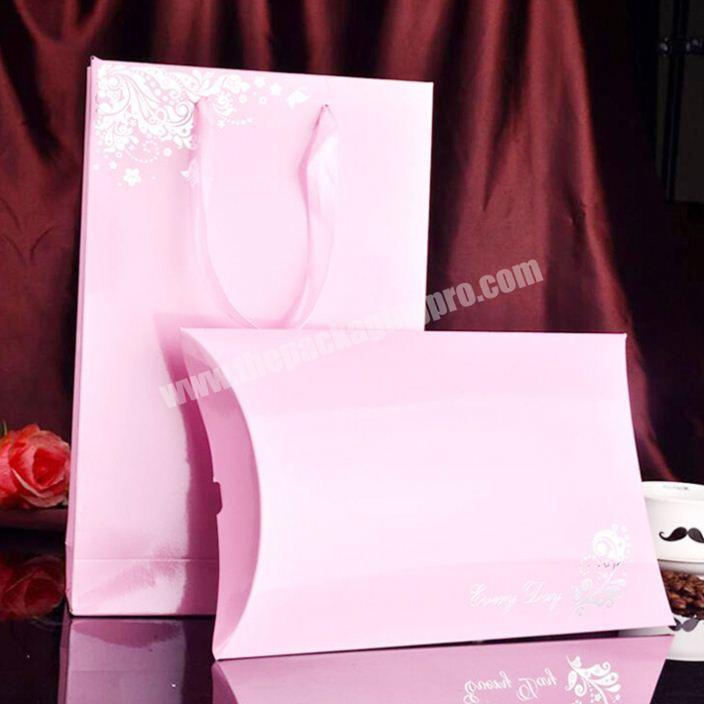 Hair extensions packaging box wig paper gift pillow box wholesale