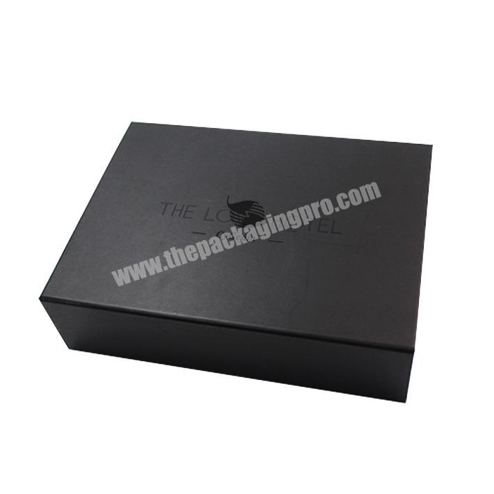 Recycled Book Style Custom Printing Flat Folding Square Rigid Paper Packaging Cardboard Bespoke Black Magnetic Closure Gift Box