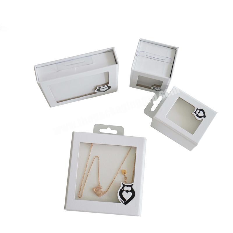 China Factory Wholesale Cheap Cardboard Paper Jewelry Packaging Box with Clear Window