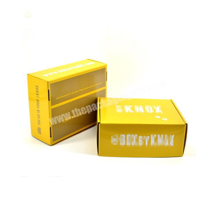 Wholesale customization of high quality Oem Logo Print Folding Yellow Shipping Corrugated Box