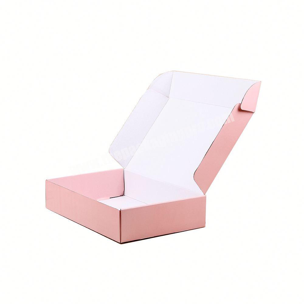 eco-friendly printing pink color small cute gift packaging corrugated shipping mail carton box