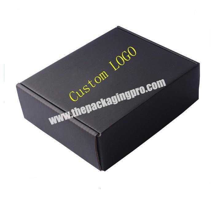 Corrugated black kraft shoe boxes  storage shipping mailer box with logo printing