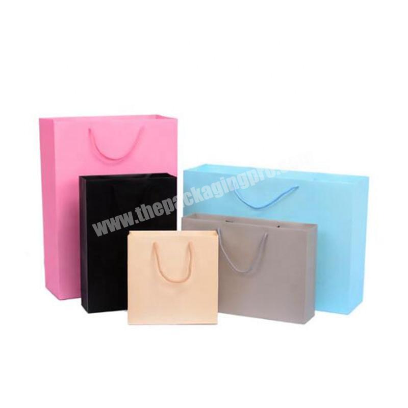 Custom Color Paper Bags Arts And Crafts Assorted With Handles Shopping Bags For Supermarket
