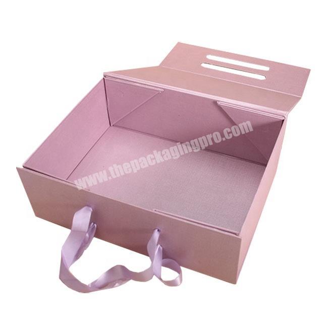 Custom Gift Boxes For Shoe Clothing Packaging With Handles Magnet Closure Box Bulk
