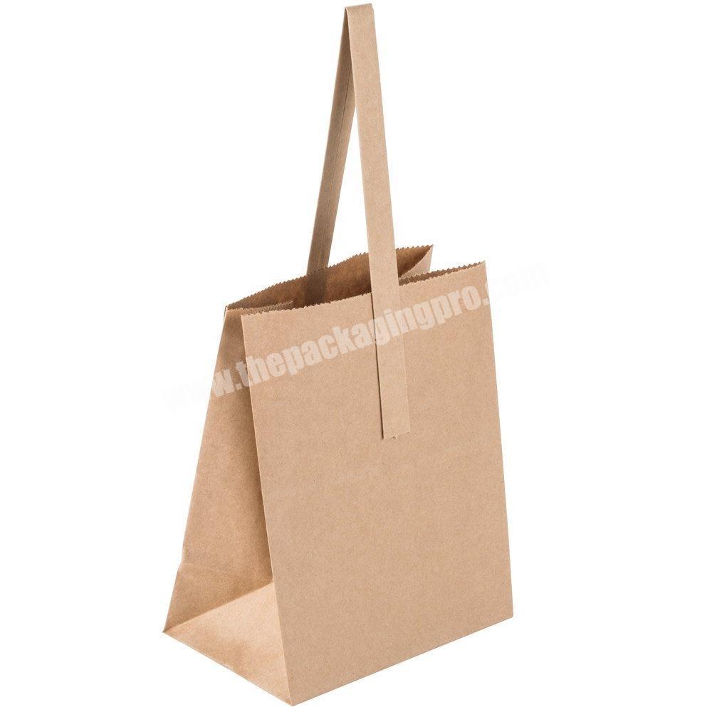 Brown Kraft Paper Carrier Bag With One Handle Gift Paper Bag