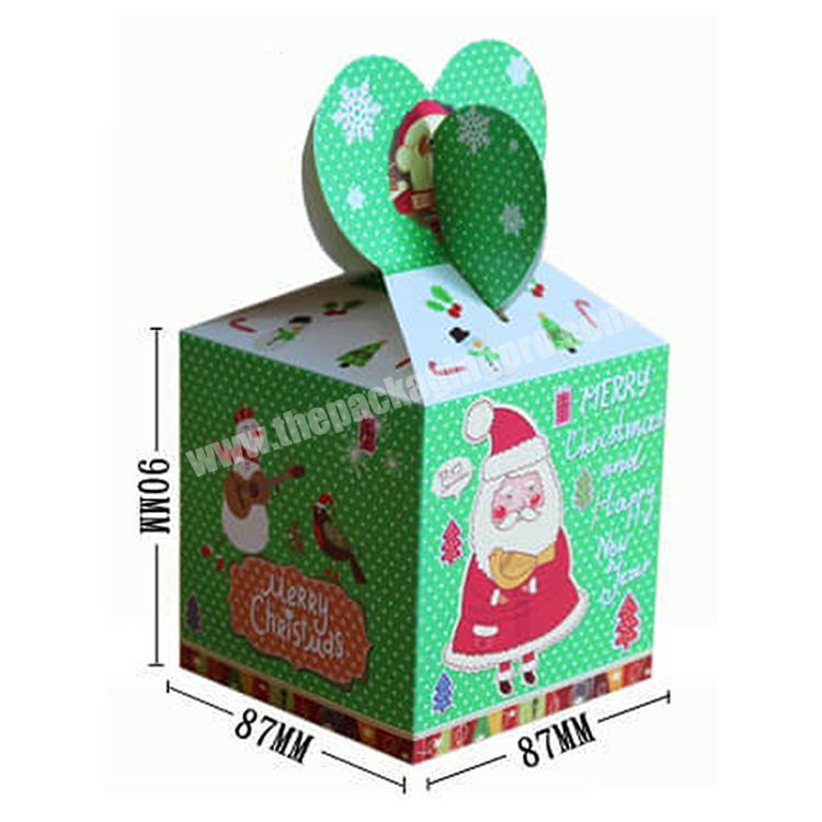 Wholesale Christmas Gift Cupcake Packaging Box Custom Dessert Paper Roll Slice Cake Box With Handle